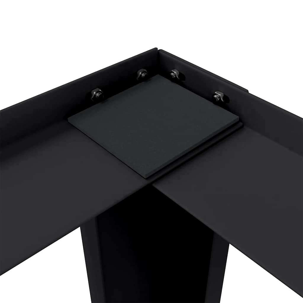Wasmachine Pedestal 2 pcs Zwart 127 x 54,5 x 32,5 cm Staal