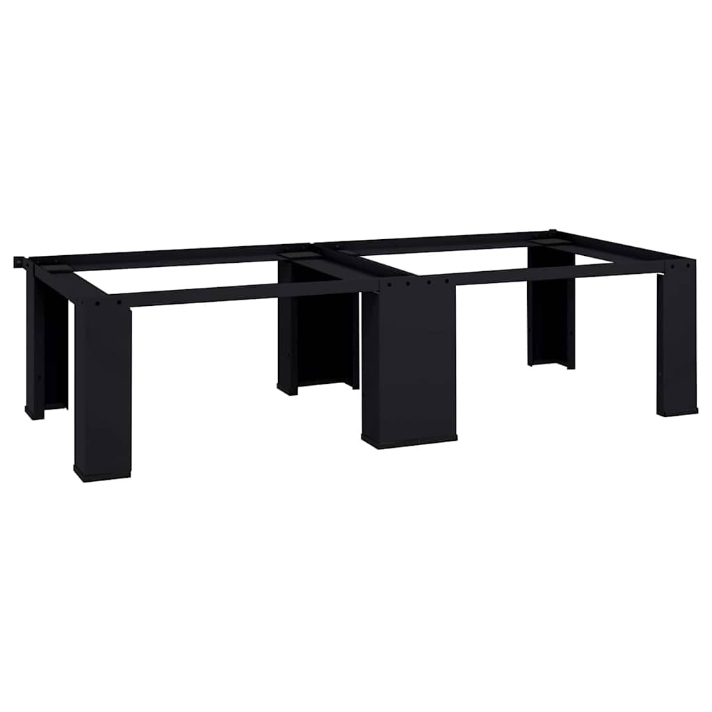Wasmachine Pedestal 2 pcs Zwart 127 x 54,5 x 32,5 cm Staal