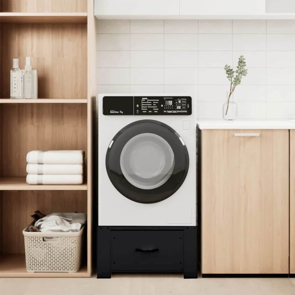 Wasmachine Pedestal Zwart 64 x 55 x 32,5 cm Staal