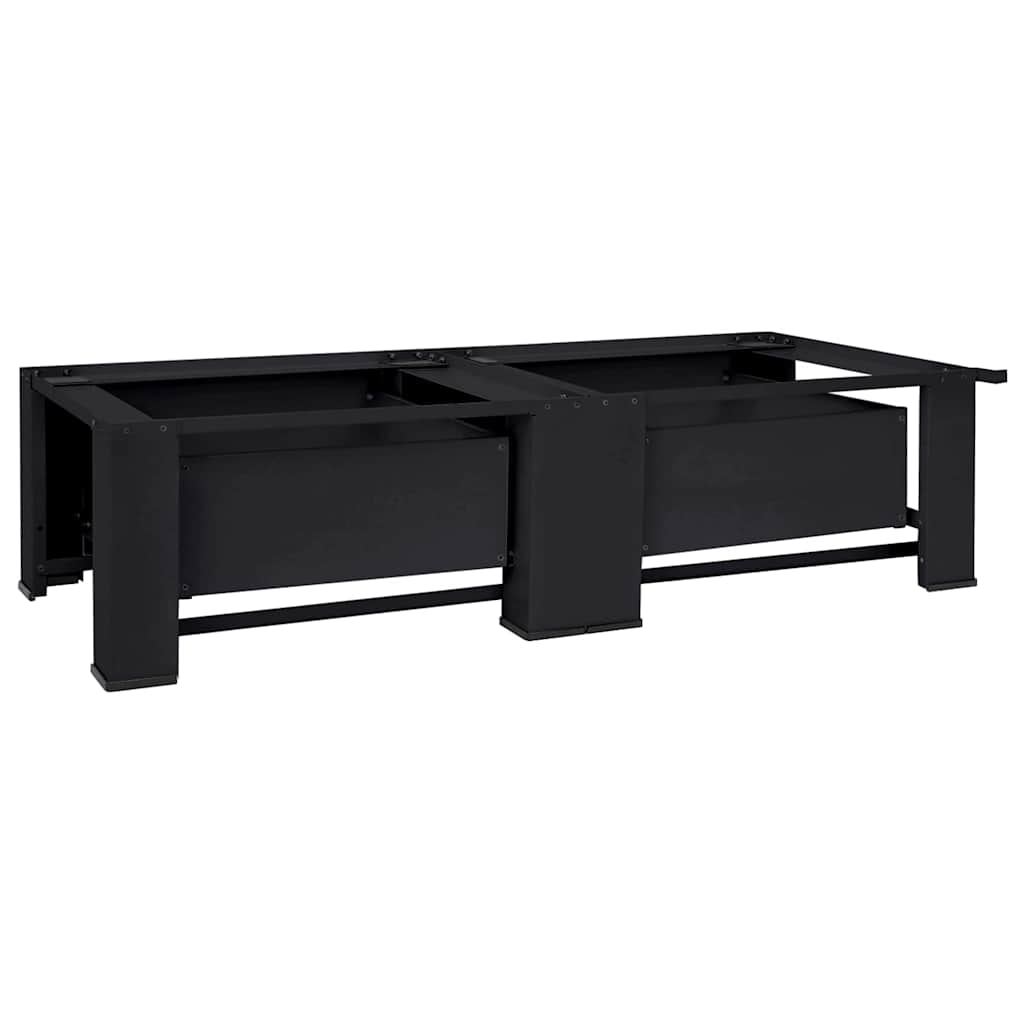 Wasmachine Pedestal 2 pcs Zwart 127 x 54,5 x 32,5 cm Staal
