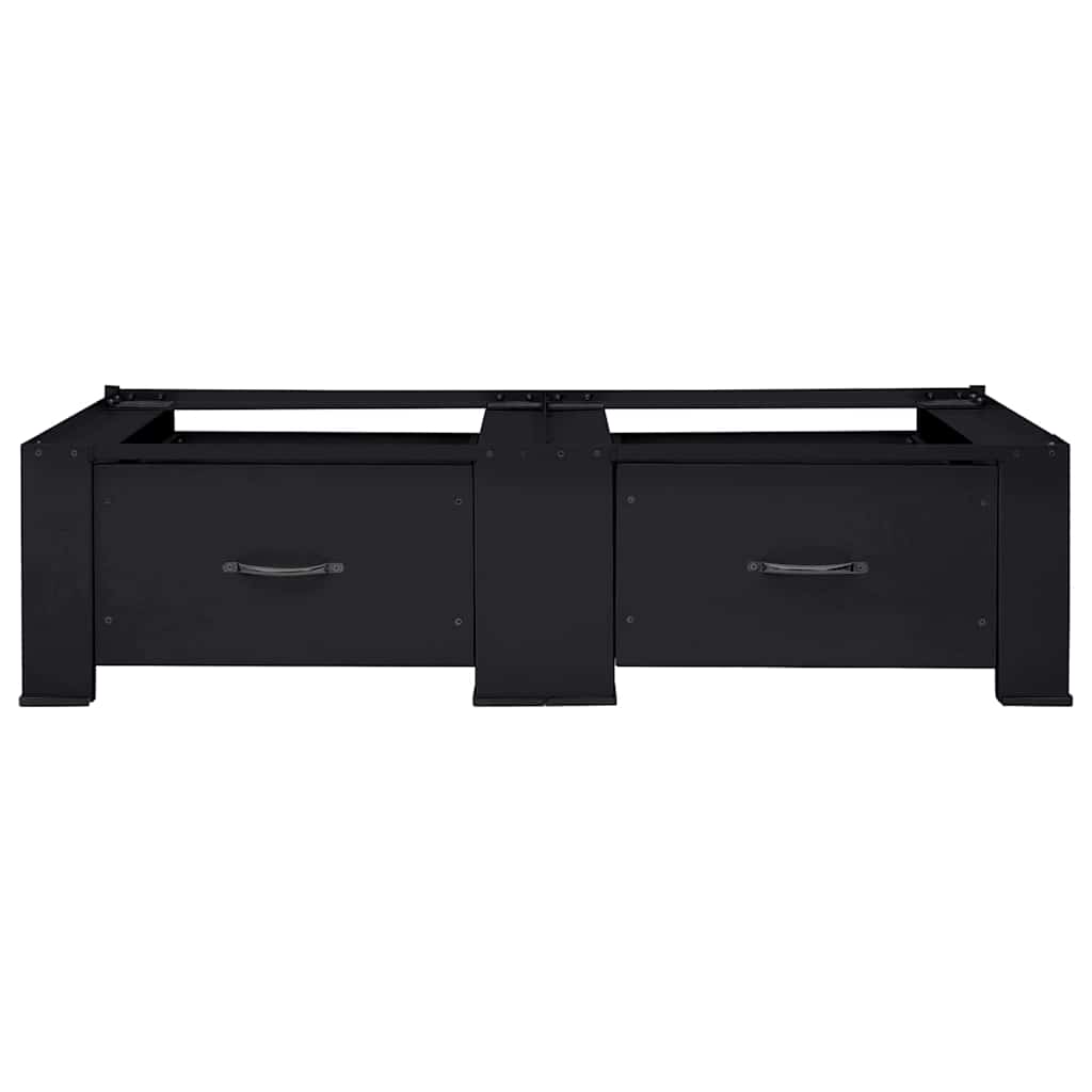 Wasmachine Pedestal 2 pcs Zwart 127 x 54,5 x 32,5 cm Staal