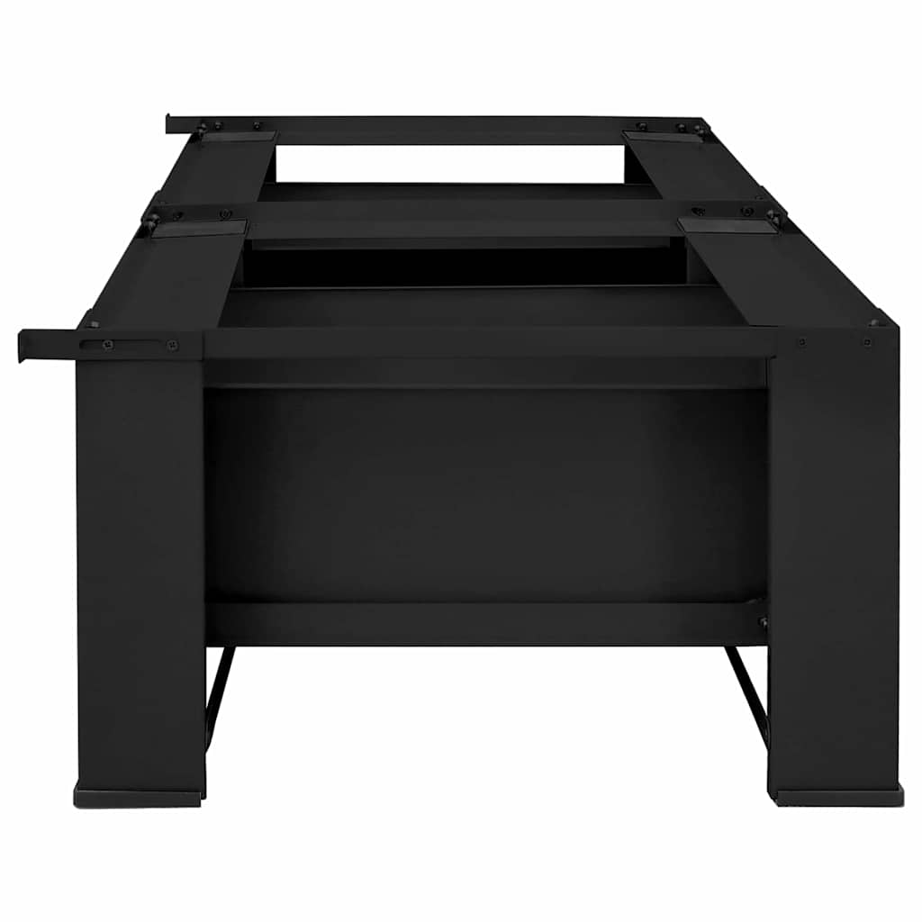 Wasmachine Pedestal 2 pcs Zwart 127 x 54,5 x 32,5 cm Staal