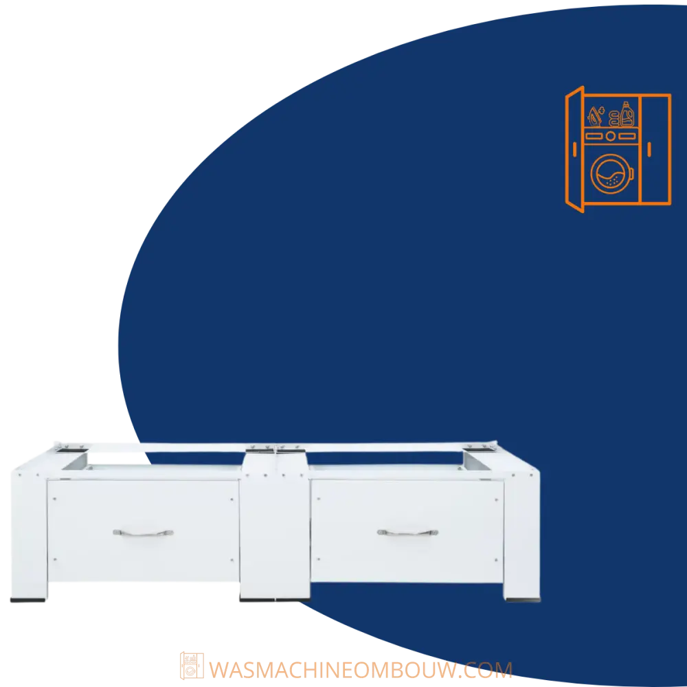 wit machine basis laden - Dubbele wasmachine verhoger met lades wit
