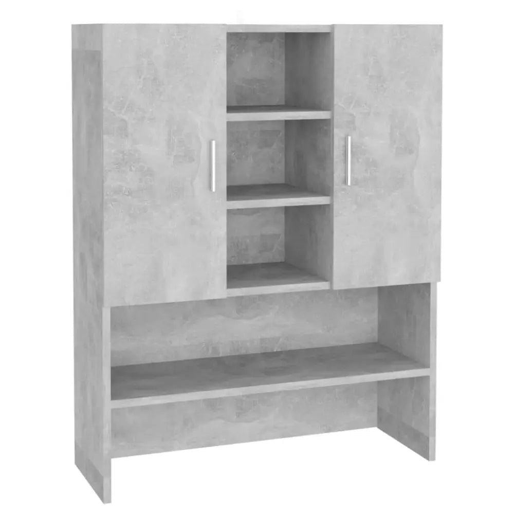 grijs kast planken deuren - Wasmachine boven kast 70,5x25,5x90 cm betongrijs