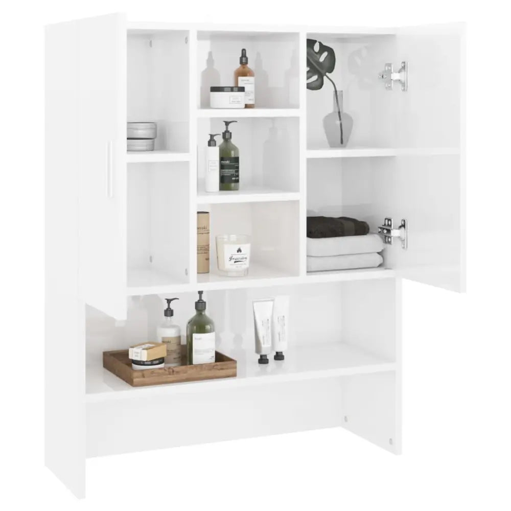 wit badkamer kast open deuren - Wasmachine boven kast 70,5x25,5x90 cm hoogglans wit