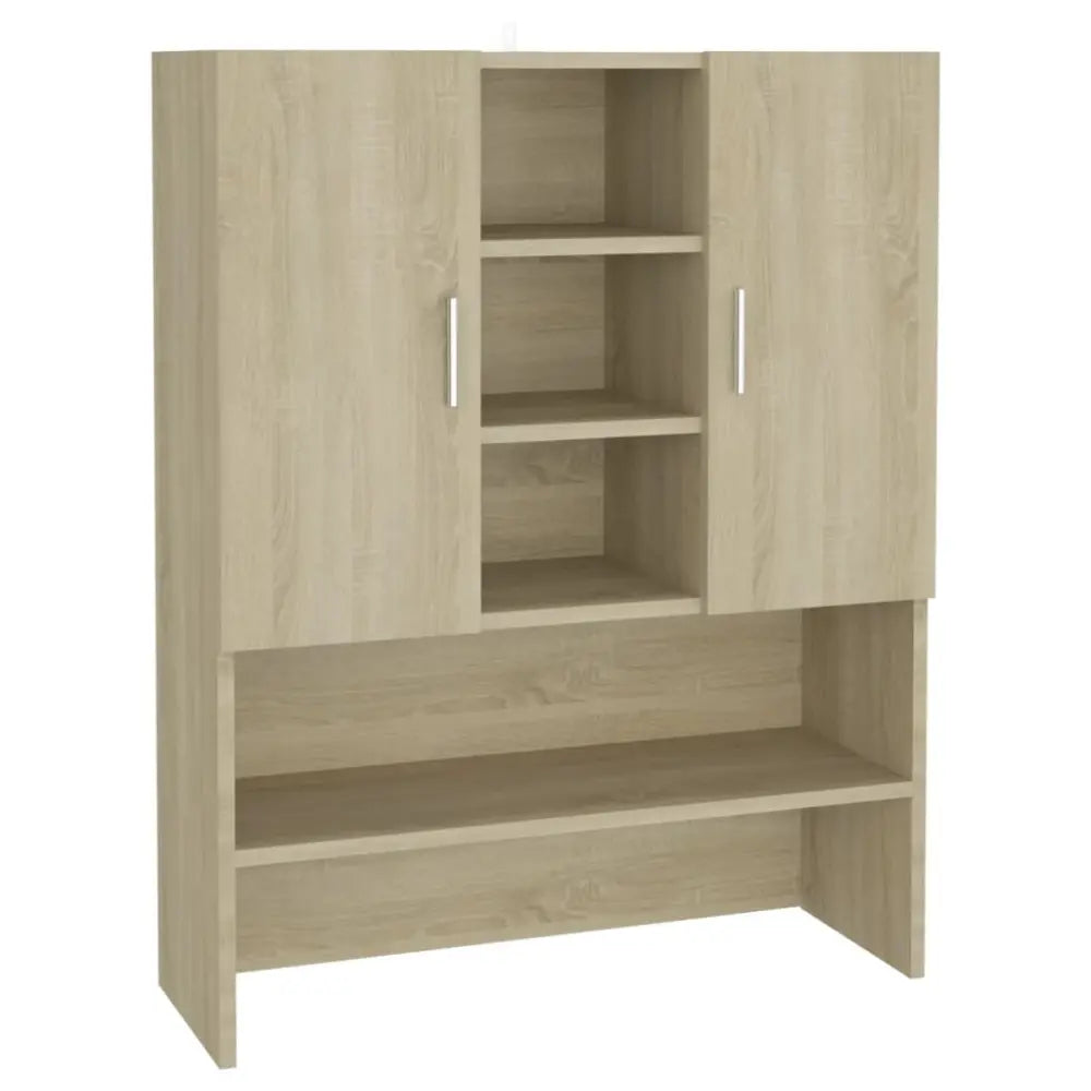 houten kast deuren planken - Wasmachine boven kast 70,5x25,5x90 cm sonoma eikenkleurig