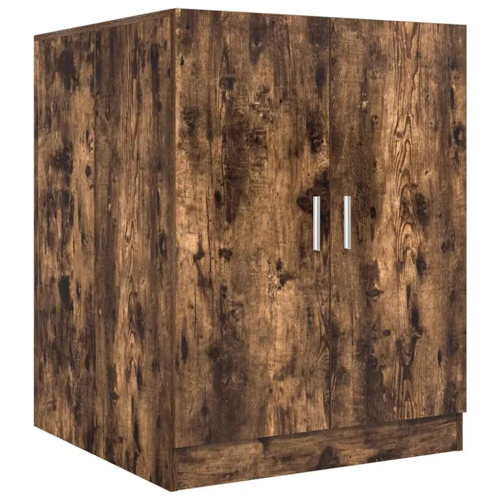 houten kast metaal handgrepen - Wasmachine kast 71x71,5x91,5 cm gerookt eikenkleurig