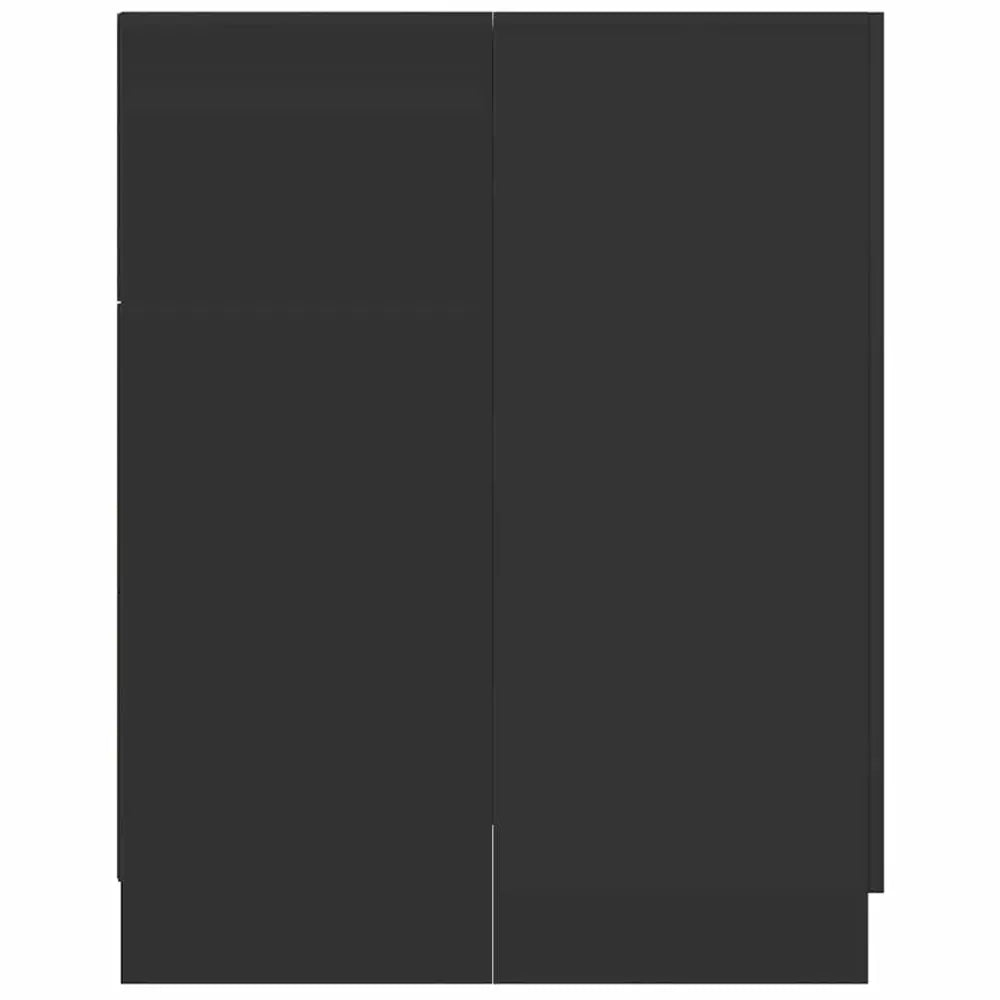 donker dubbeldeurs kast - Wasmachine kast 71x71,5x91,5 cm zwart