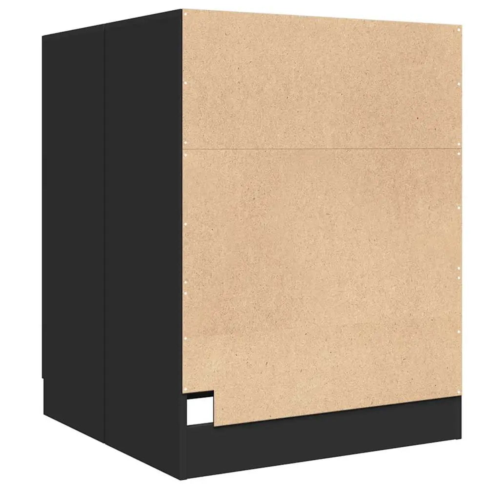zwart tan kast - Wasmachine kast 71x71,5x91,5 cm zwart