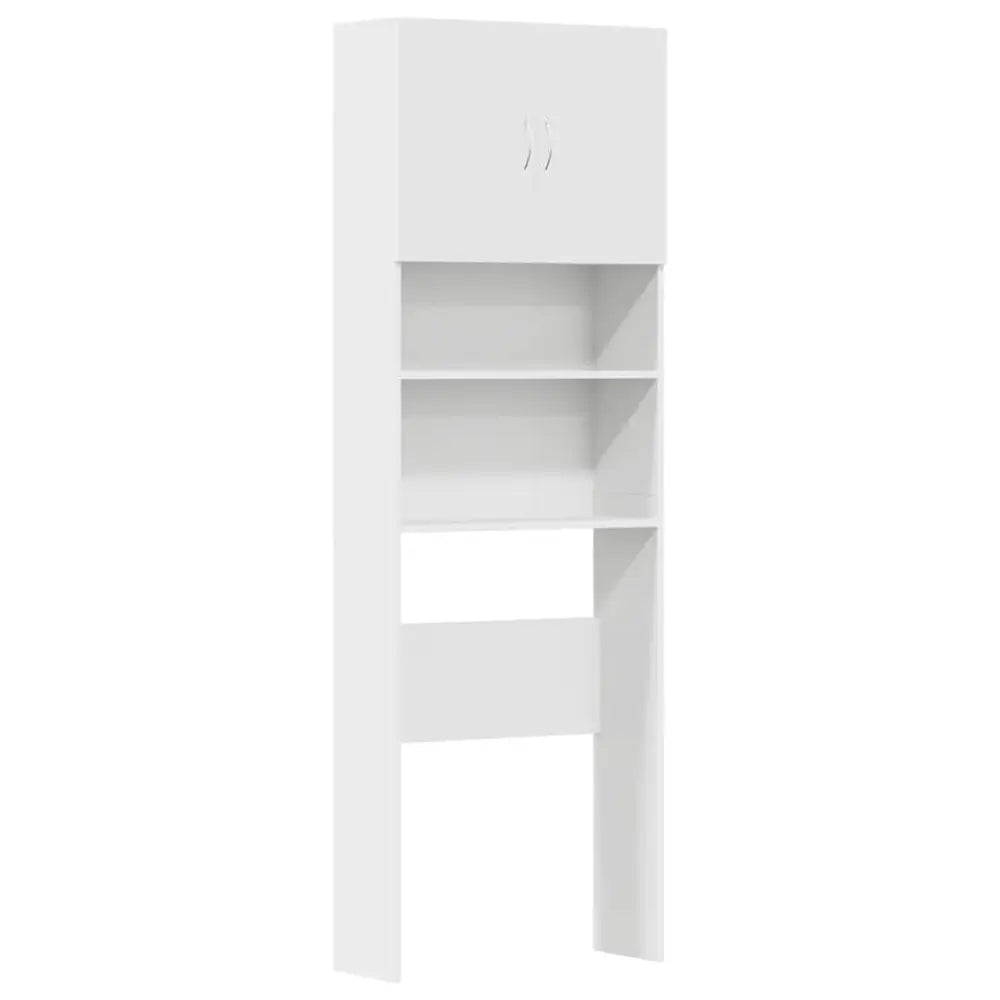 wit boven het toilet opslag kast - Wasmachine kast met deuren 64x24x190 cm bewerkt hout wit