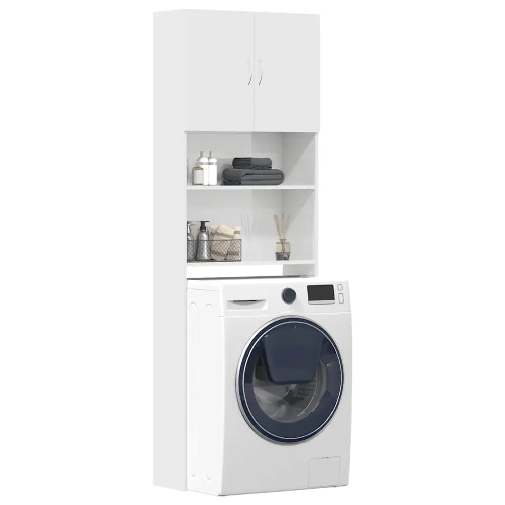 wit midden - Wasmachine kast met deuren wit