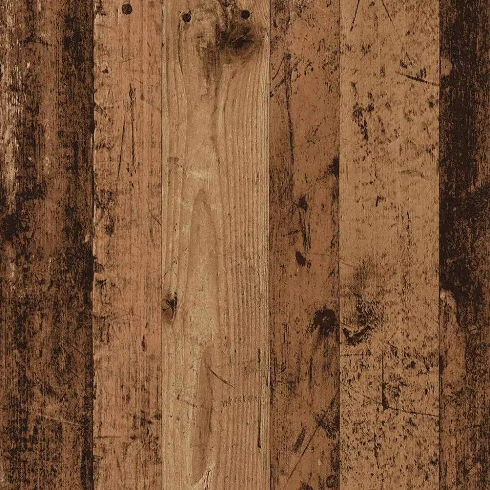 rustiek houten planken - Wasmachine kast met vakken 64x24x190 cm oud houtkleurig