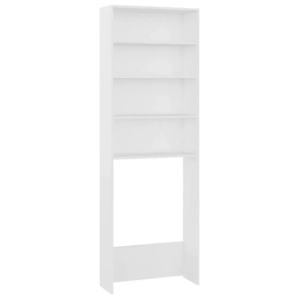 wit boven het toilet eenheid - Wasmachine kast met vakken 64x24x190 cm wit