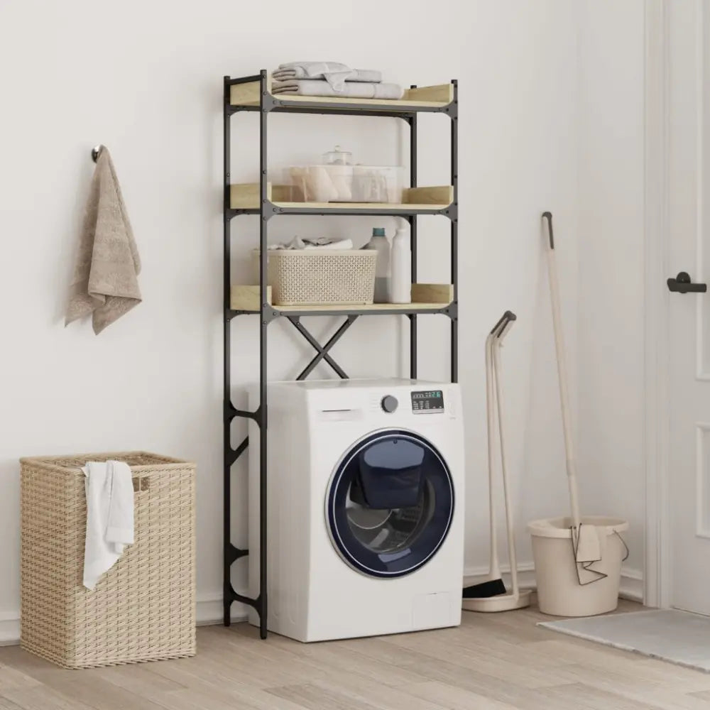 kamer eenheid - Wasmachine kast rek op berg vak boven hout sonoma eikenkleurig