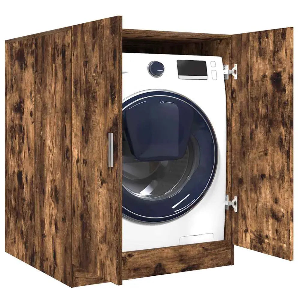 machine binnen houten kast - Wasmachine ombouw gerookt eiken