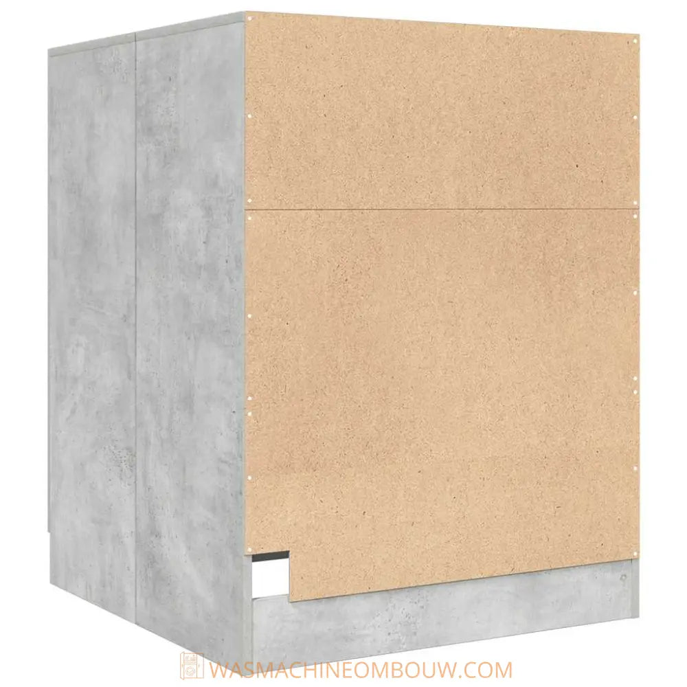 beton hout kast - Wasmachine ombouw grijs