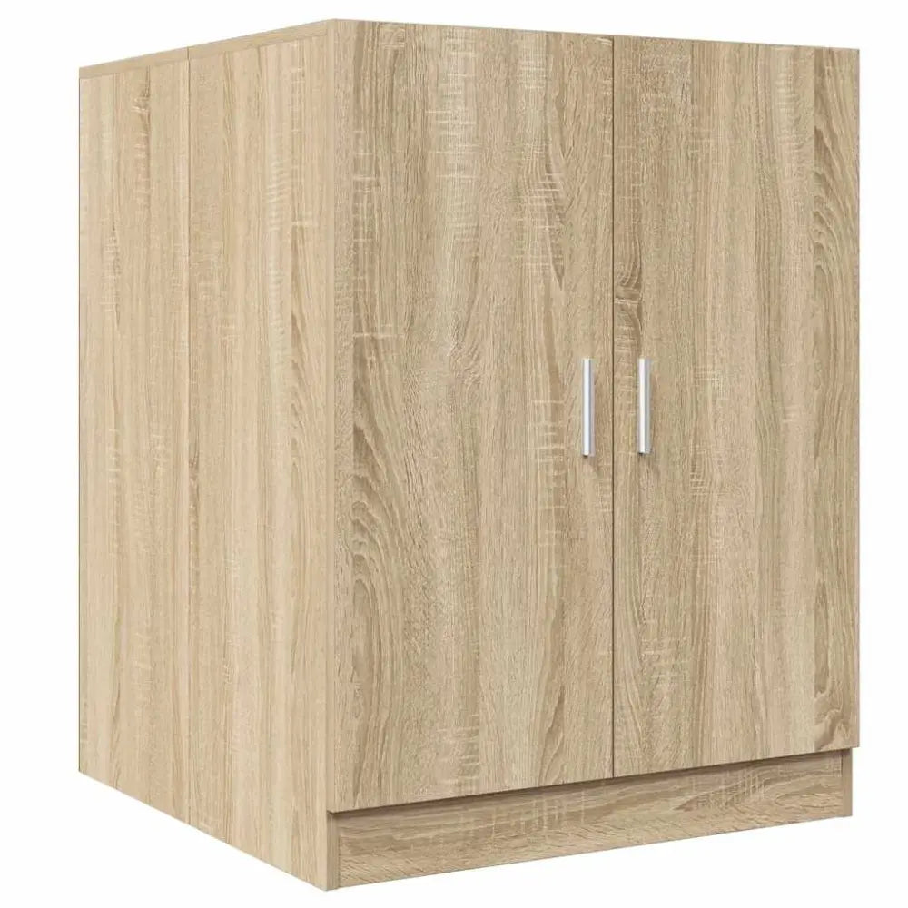 houten tweedeurs kast - Wasmachine ombouw kleur eiken